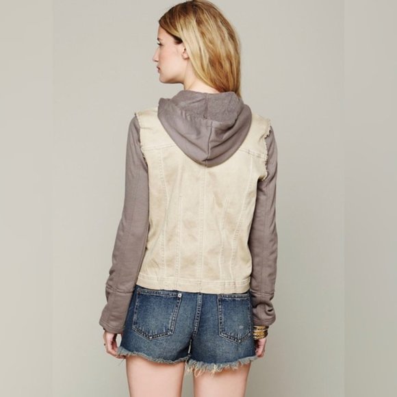 Free People Knit Hooded Twill Jacket - Picture 4 of 16